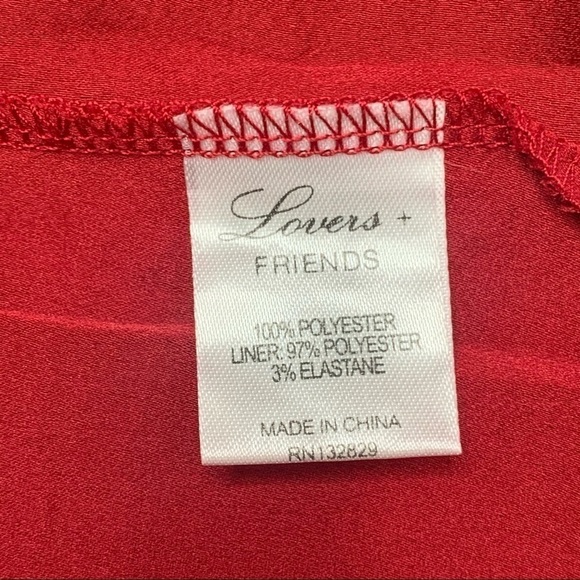 Lovers + Friends Caspian Red Lace Shift Mini Dress XS - Picture 13 of 14